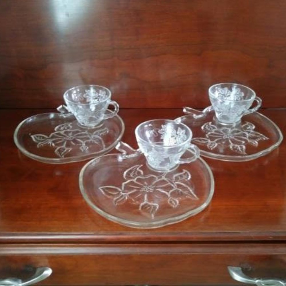Hazel Atlas Dessert/Snack/Luncheon Plate Sets - Vintage